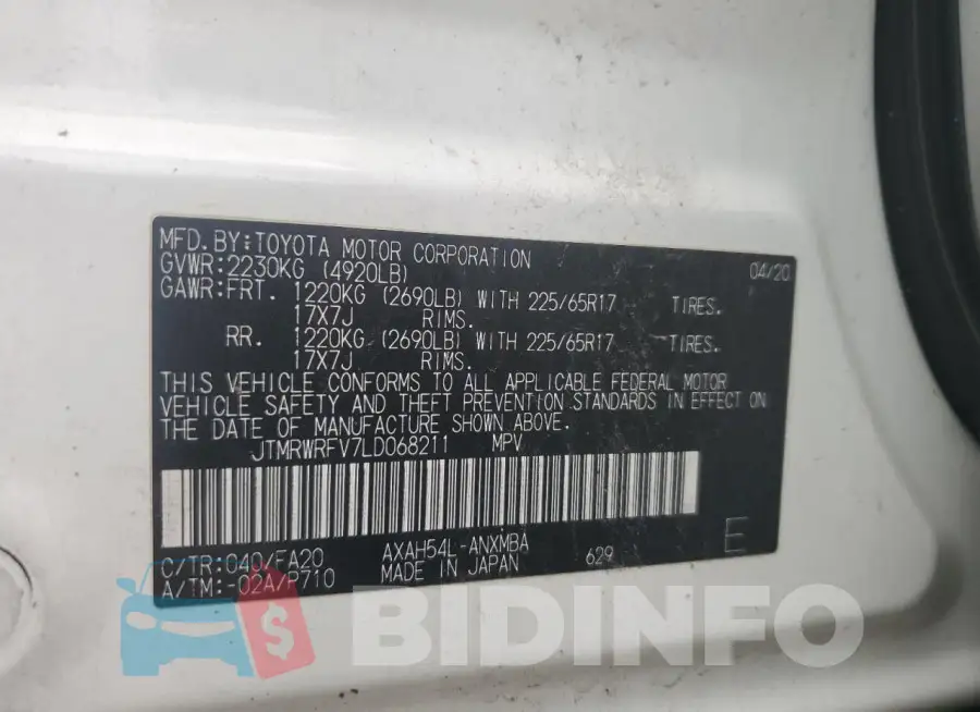 JTMRWRFV7LD068211 Photo# 13