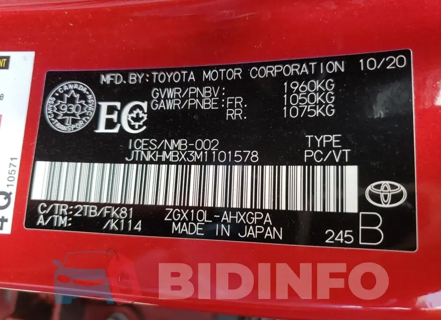 JTNKHMBX3M1101578 Photo# 13