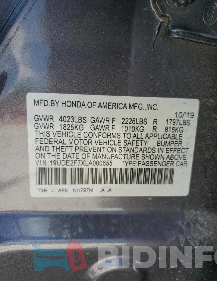 19UDE2F7XLA000655 Photo# 12