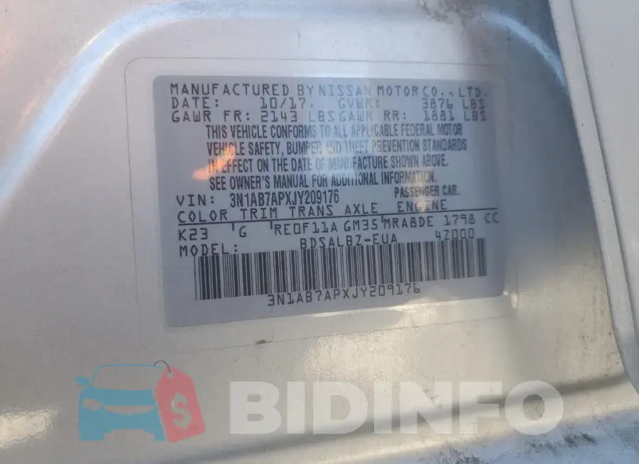 3N1AB7APXJY209176 Photo# 12