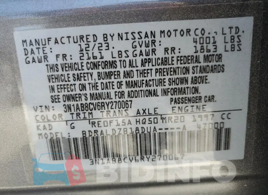 3N1AB8CV6RY270067 Photo# 12
