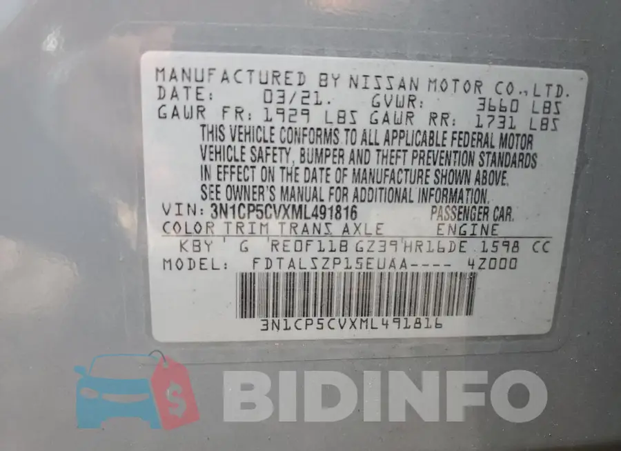 3N1CP5CVXML491816 Photo# 14