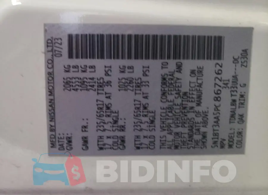 5N1BT3AA5PC867262 Photo# 12