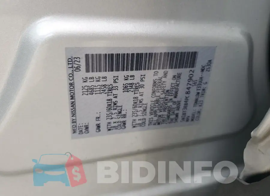 5N1BT3BB4PC847902 Photo# 13