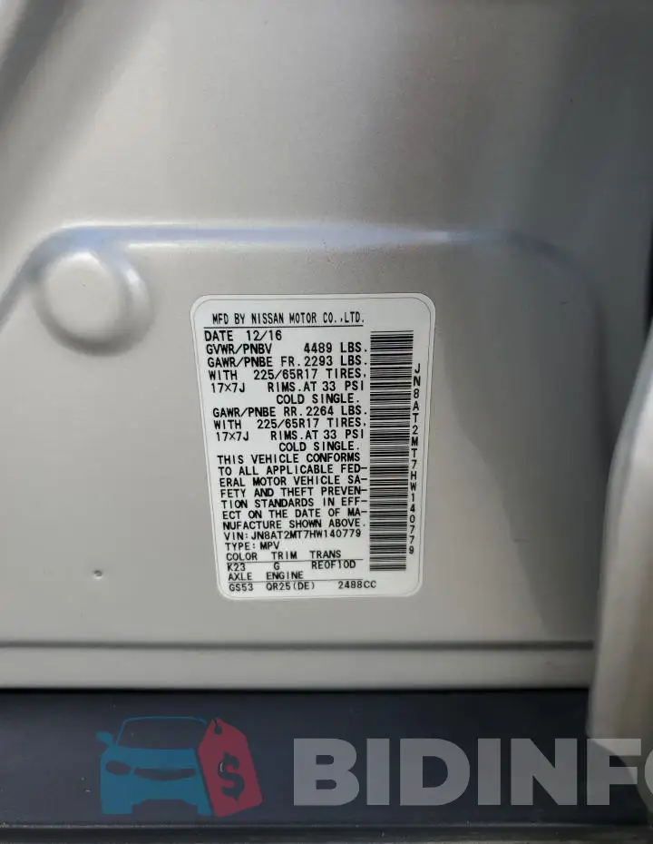 JN8AT2MT7HW140779 Photo# 13