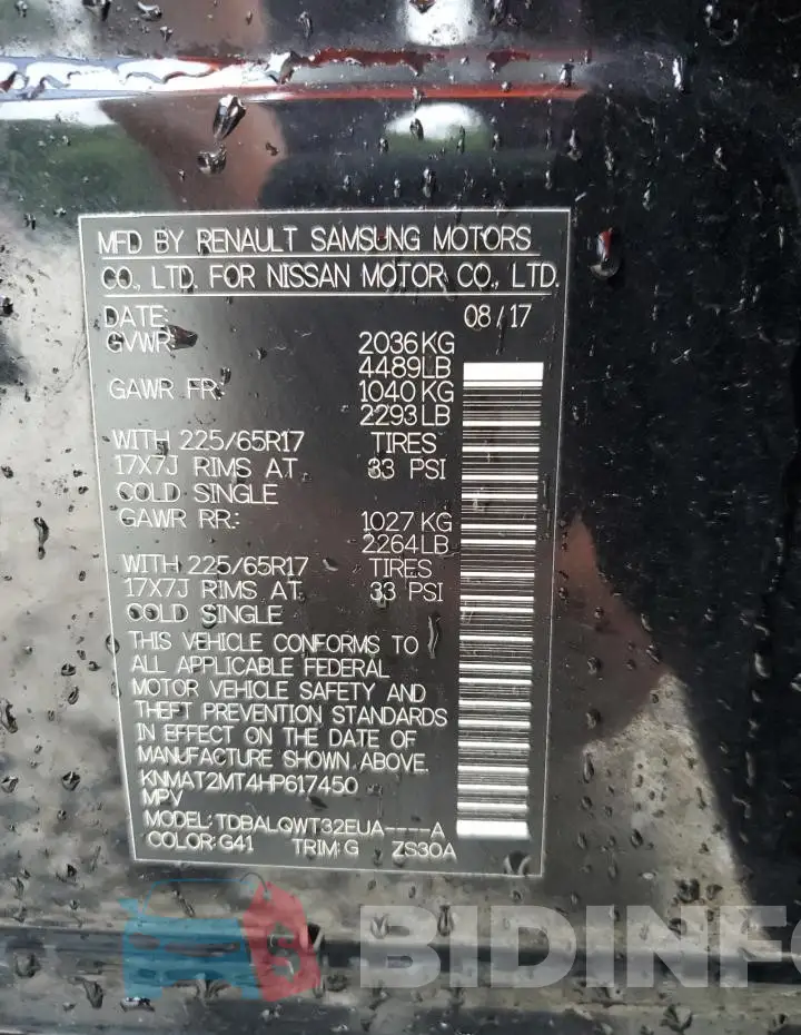 KNMAT2MT4HP617450 Photo# 13