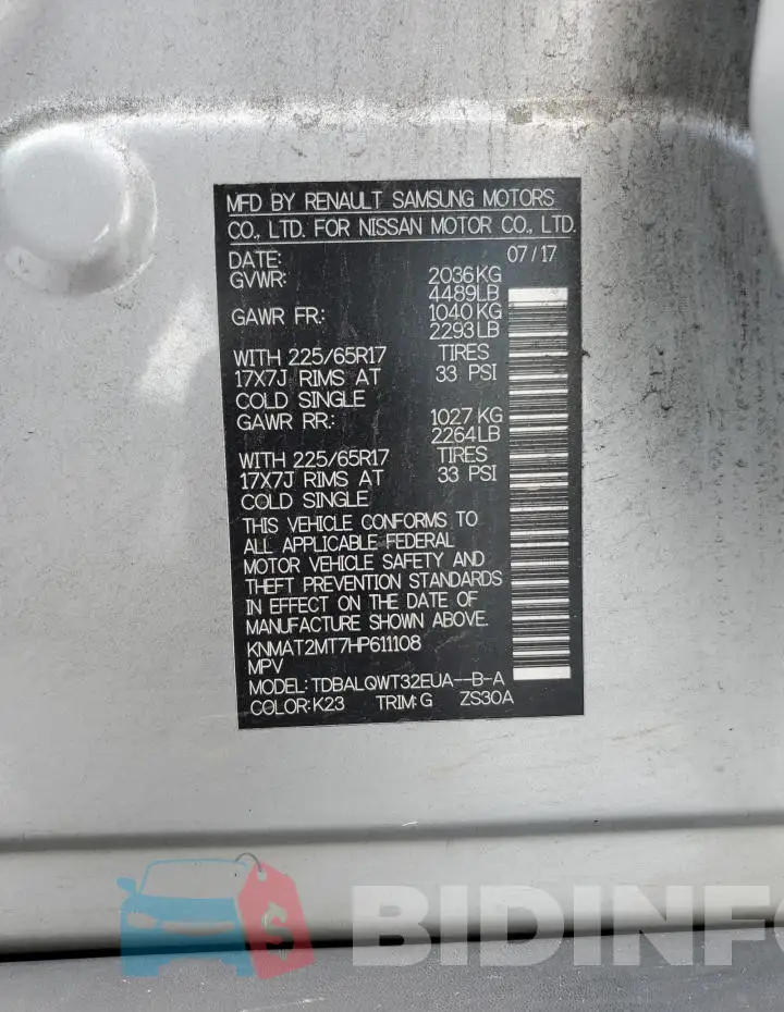 KNMAT2MT7HP611108 Photo# 12