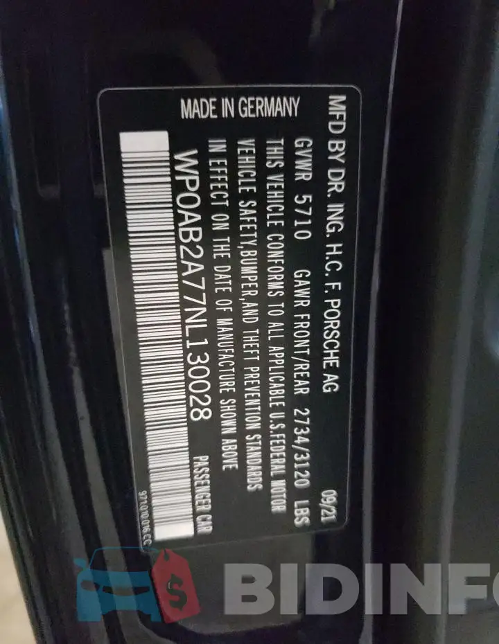 WP0AB2A77NL130028 Photo# 12