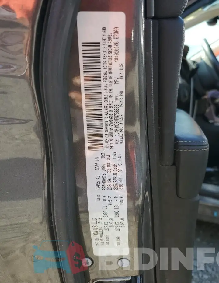 1C4PJMDSXFW736609 Photo# 13