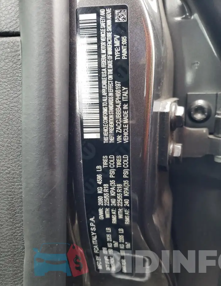 ZACCJBBB4JPH66197 Photo# 12