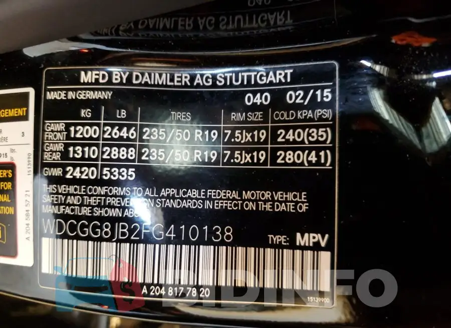 WDCGG8JB2FG410138 Photo# 13