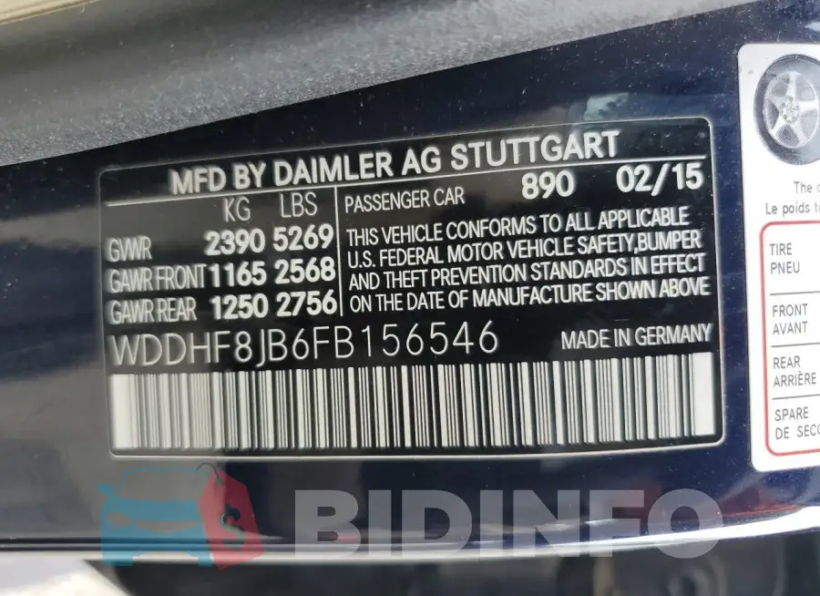 WDDHF8JB6FB156546 Photo# 13