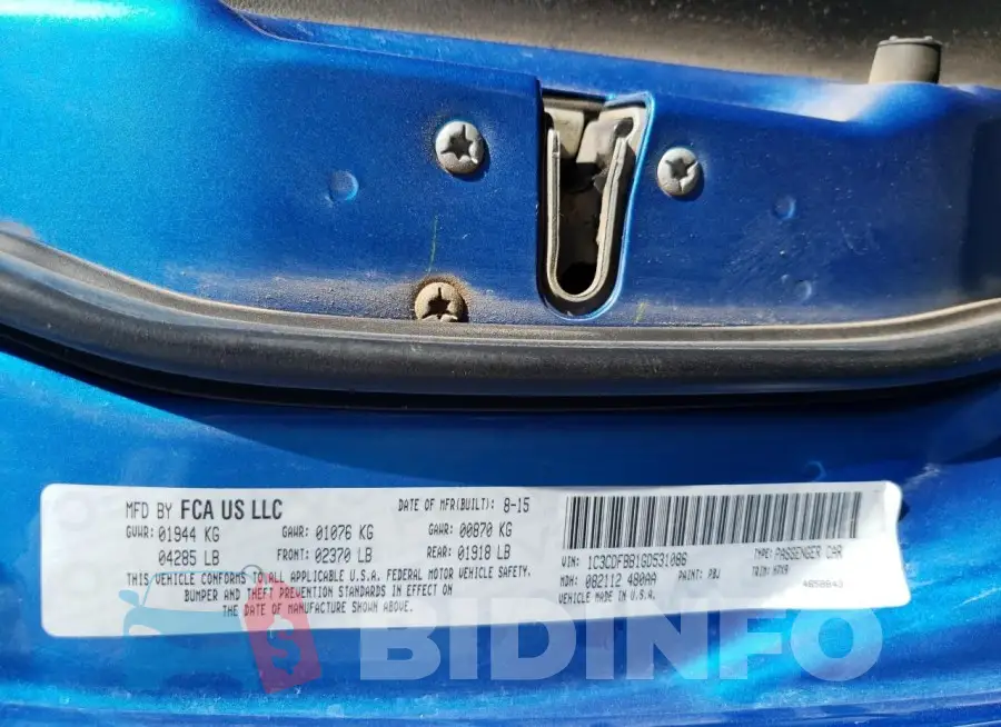 1C3CDFBB1GD531086 Photo# 12