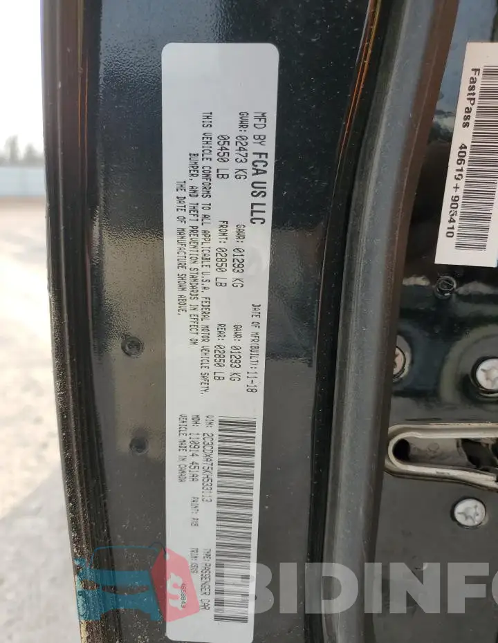 2C3CDXAT5KH533113 Photo# 12