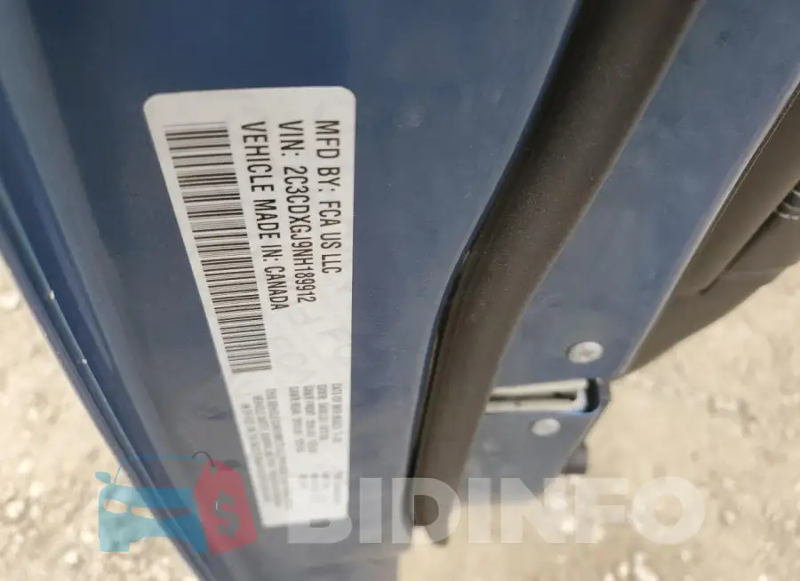 2C3CDXGJ9NH189912 Photo# 12