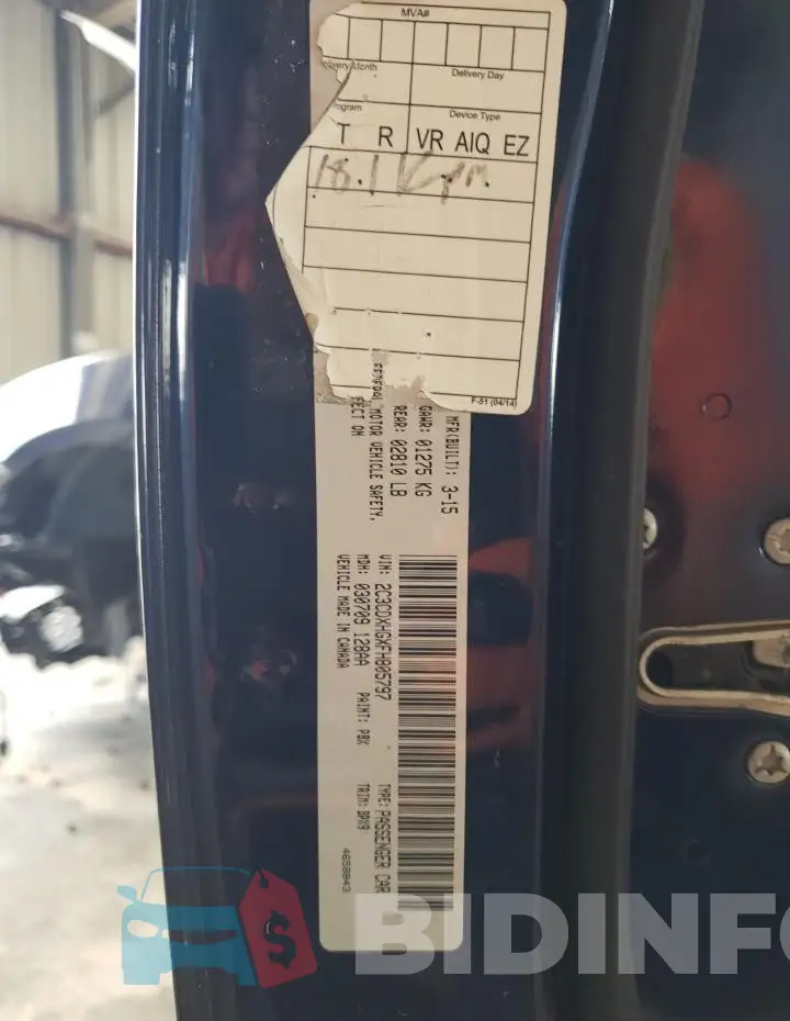 2C3CDXHGXFH805797 Photo# 13