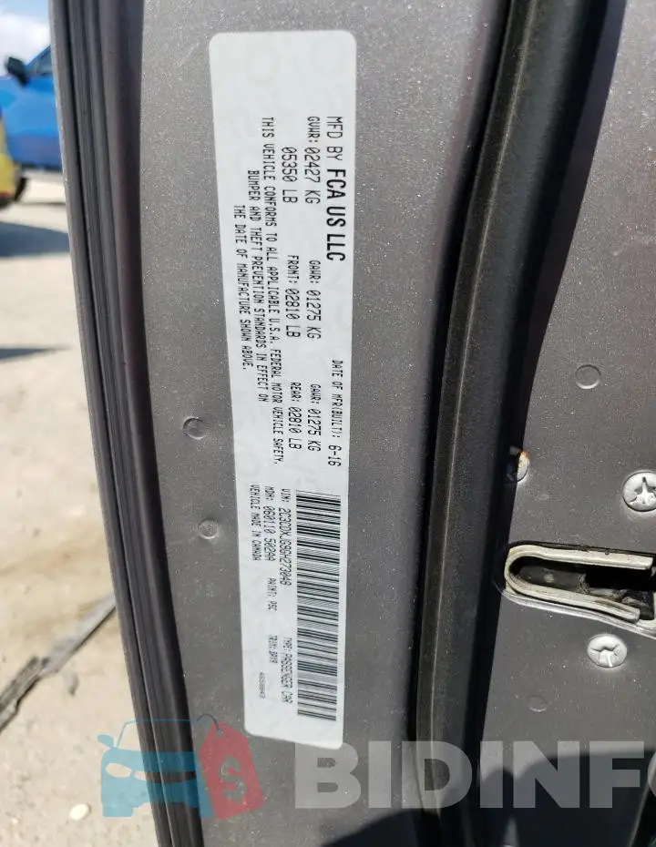 2C3CDXJG9GH273048 Photo# 13