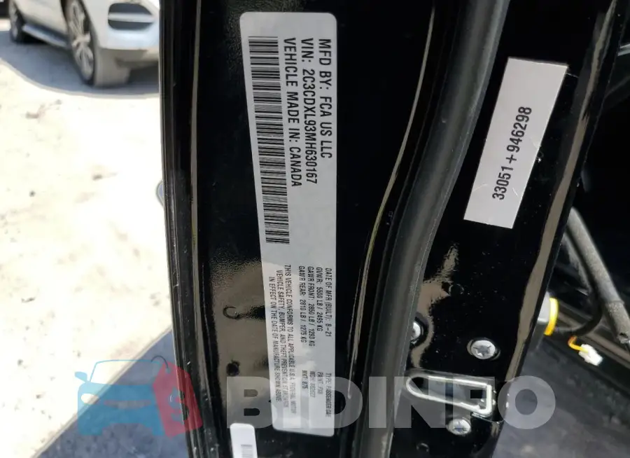 2C3CDXL93MH630167 Photo# 13