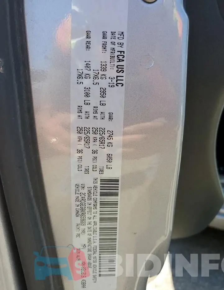 2C4RDGEG6KR659669 Photo# 13