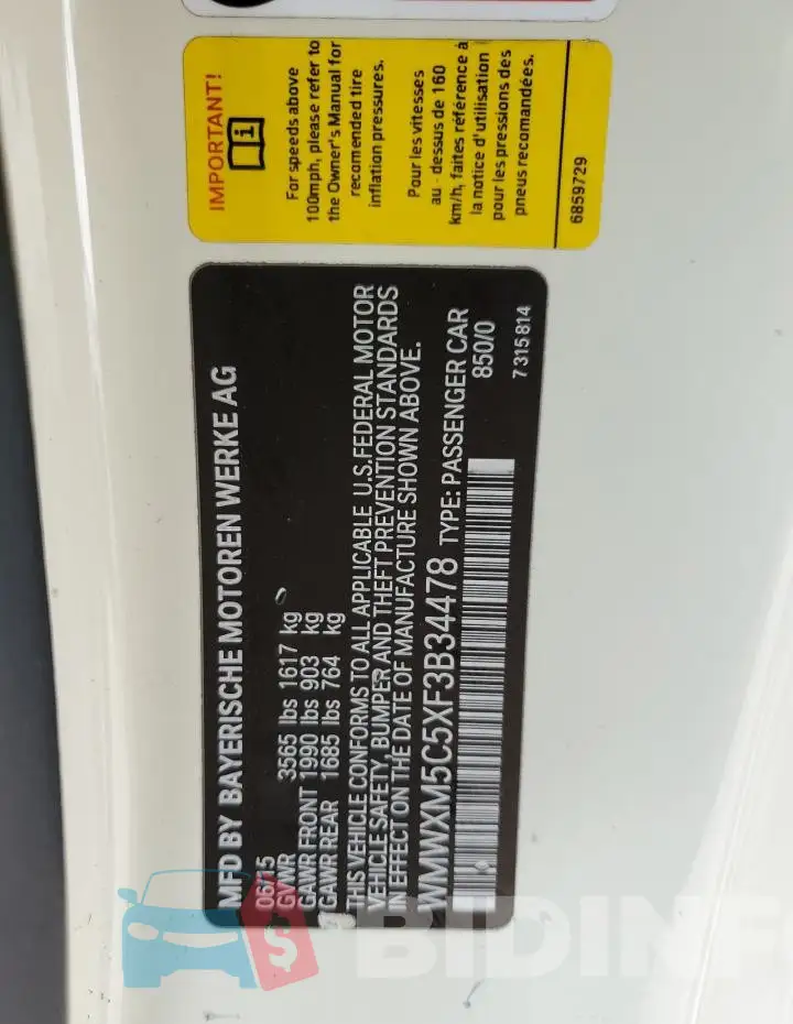 WMWXM5C5XF3B34478 Photo# 12