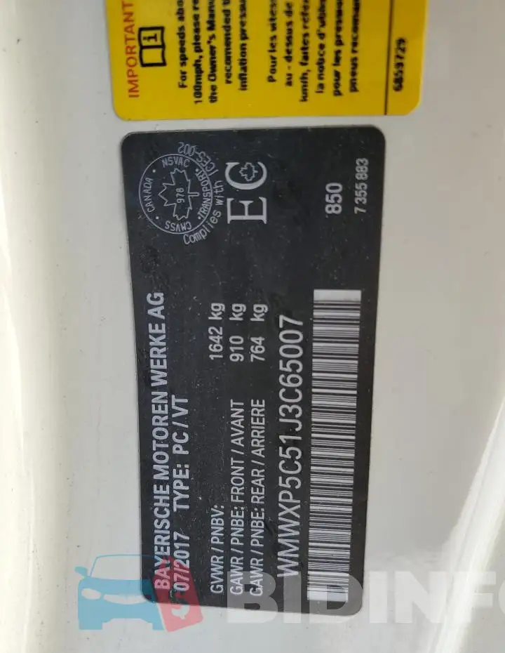 WMWXP5C51J3C65007 Photo# 12