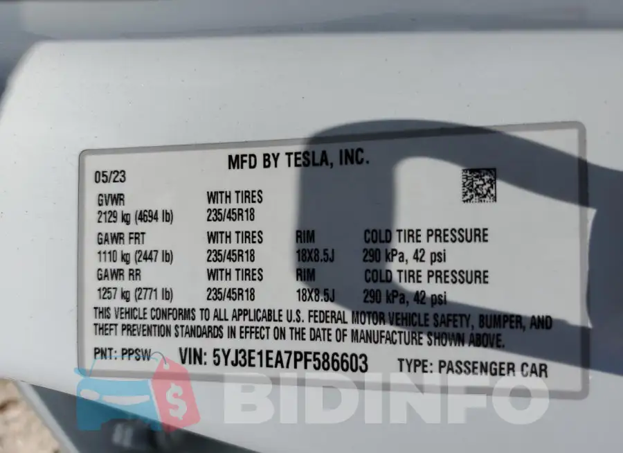 5YJ3E1EA7PF586603 Photo# 12