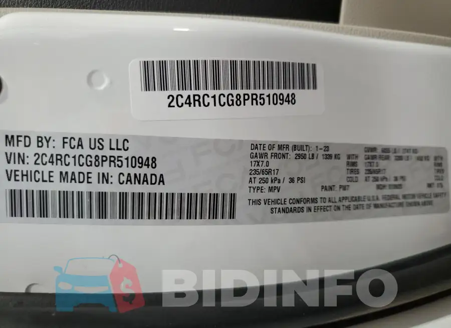 2C4RC1CG8PR510948 Photo# 13