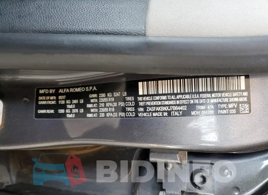 ZASFAKBNXJ7B64402 Photo# 12