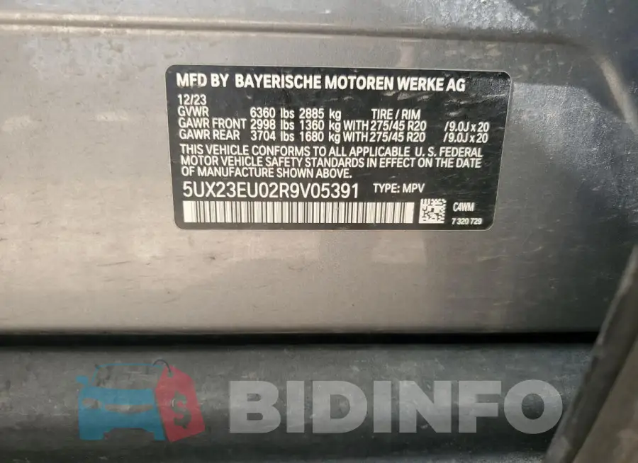 5UX23EU02R9V05391 Photo# 13