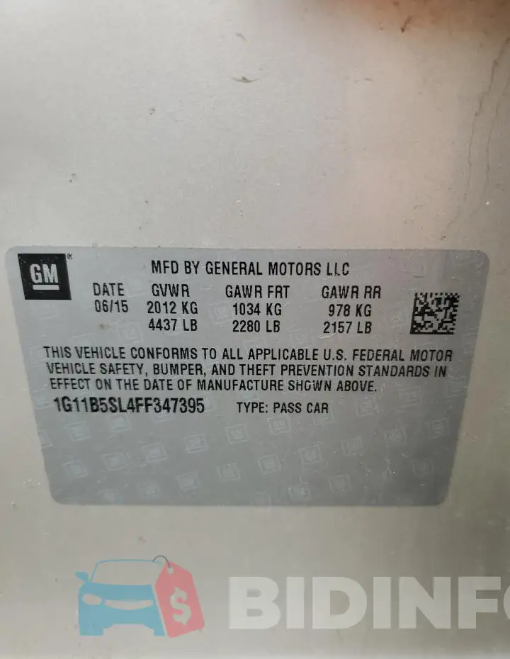 1G11B5SL4FF347395 Photo# 13