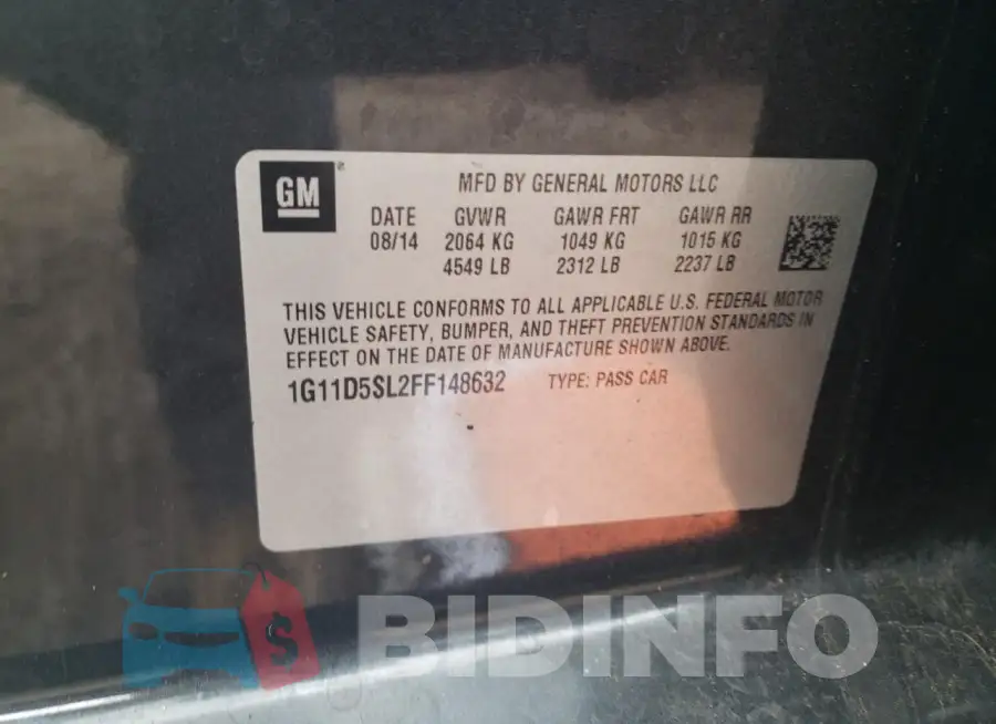 1G11D5SL2FF148632 Photo# 12