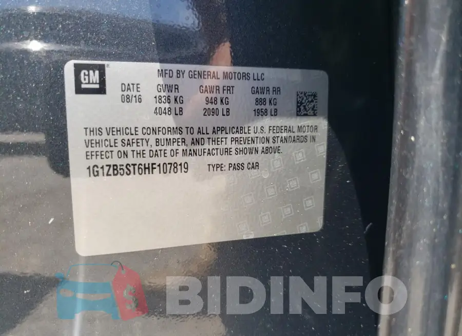 1G1ZB5ST6HF107819 Photo# 12