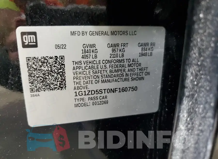 1G1ZD5ST0NF160750 Photo# 12