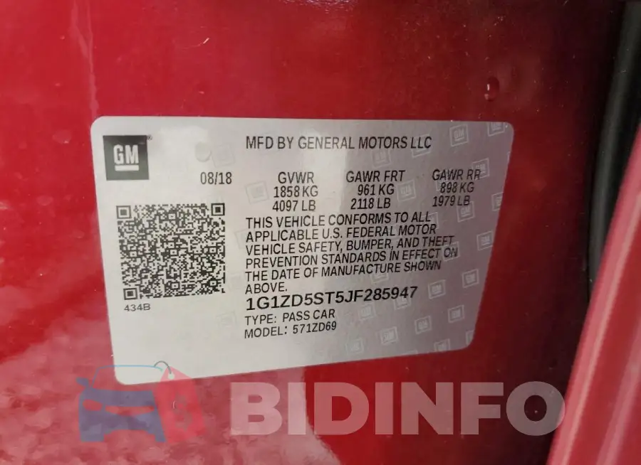 1G1ZD5ST5JF285947 Photo# 12