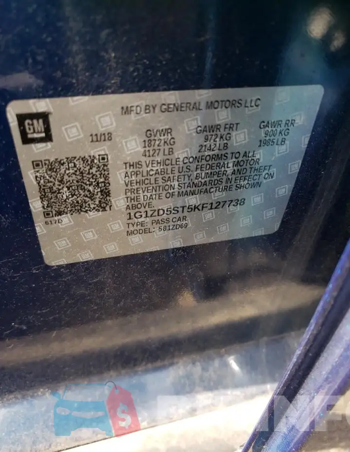1G1ZD5ST5KF127738 Photo# 12