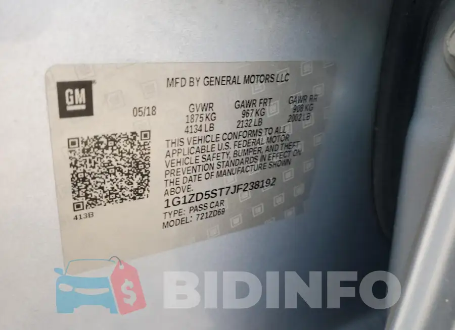 1G1ZD5ST7JF238192 Photo# 12