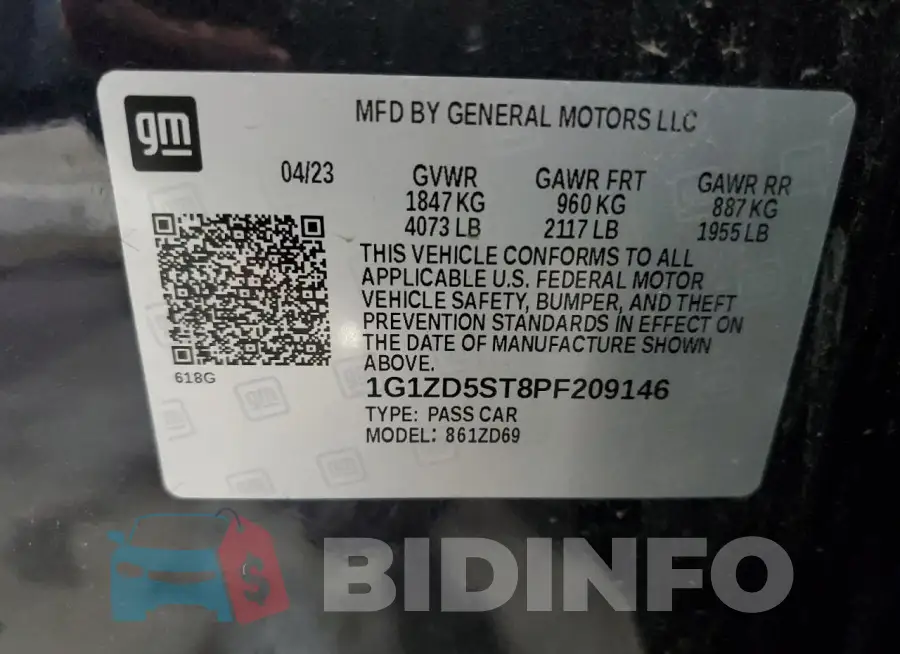 1G1ZD5ST8PF209146 Photo# 13