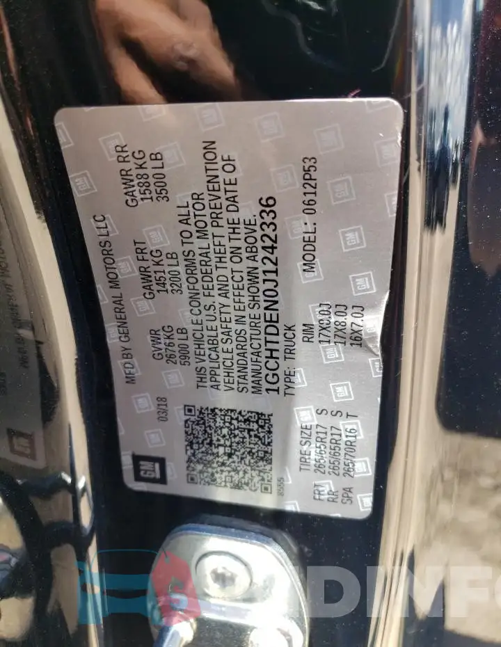 1GCHTDEN0J1242336 Photo# 12