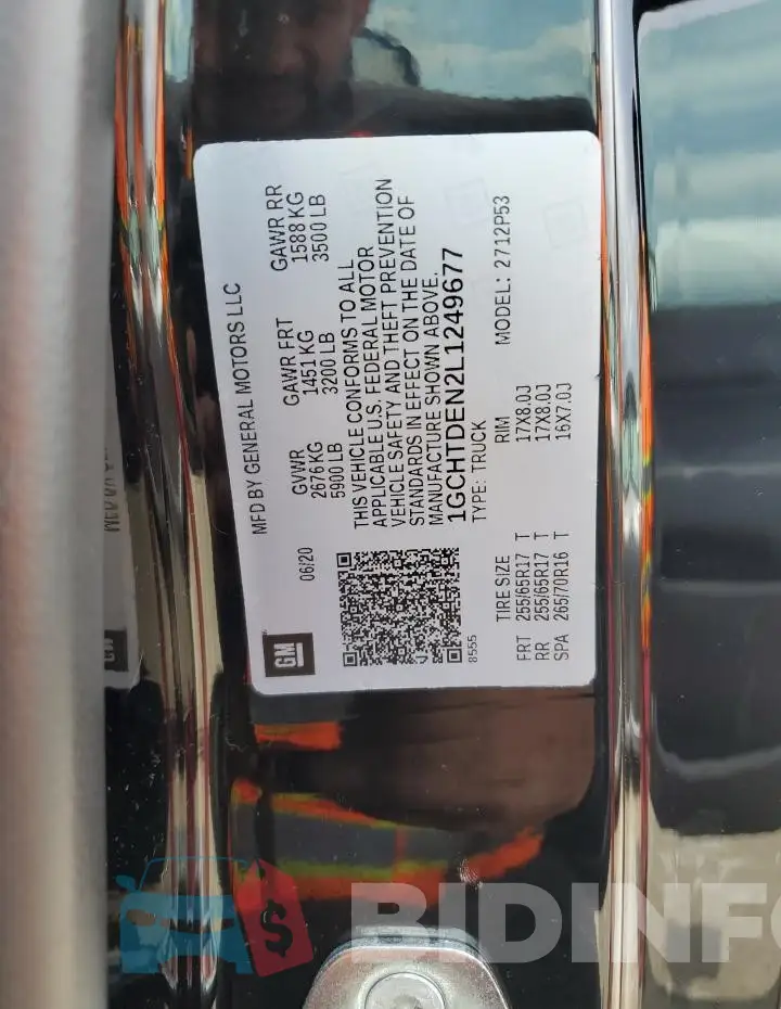 1GCHTDEN2L1249677 Photo# 12