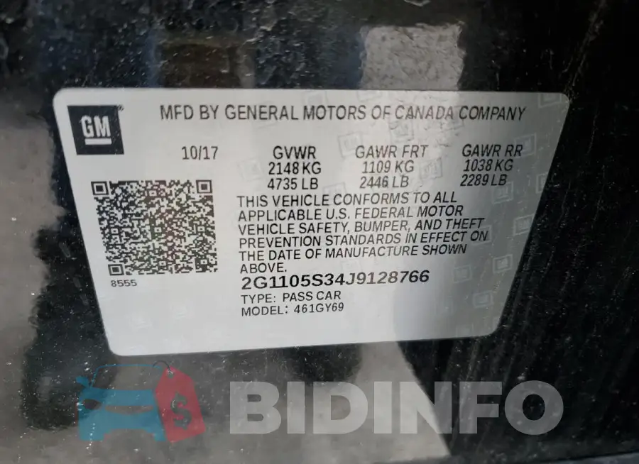 2G1105S34J9128766 Photo# 12