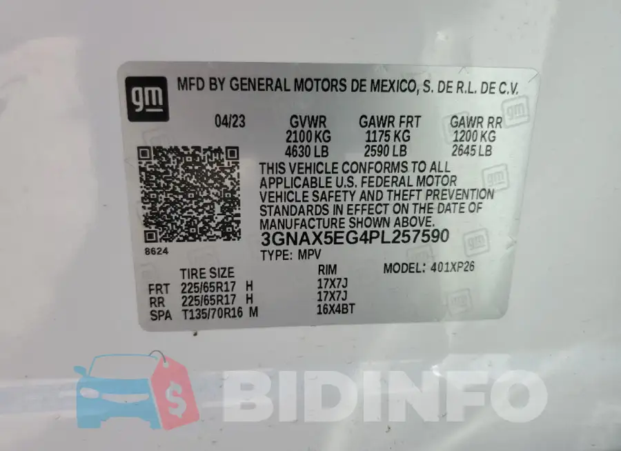 3GNAX5EG4PL257590 Photo# 13