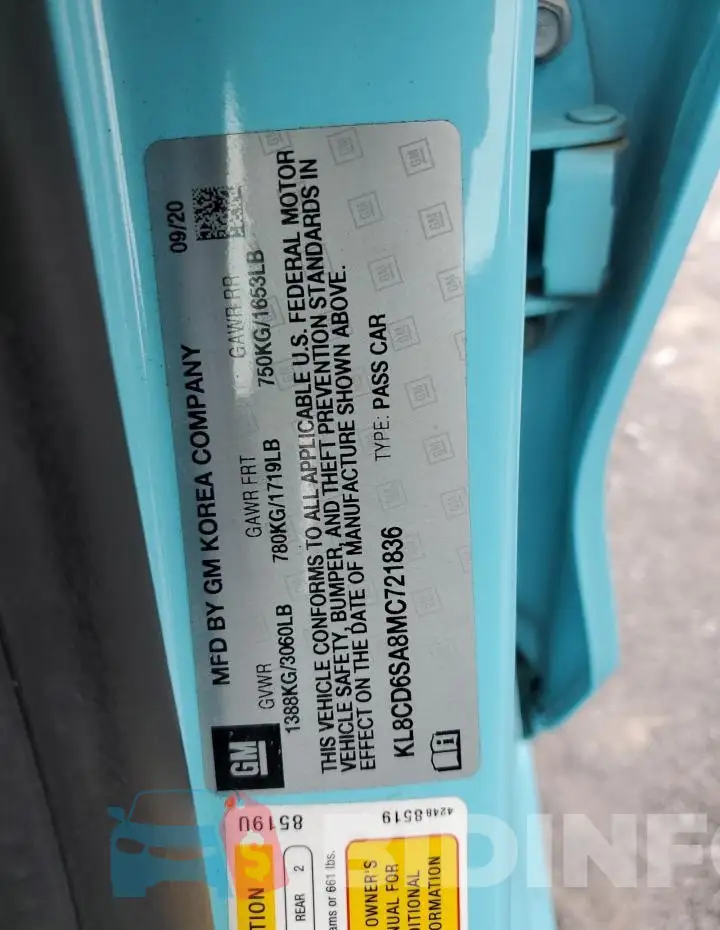 KL8CD6SA8MC721836 Photo# 12