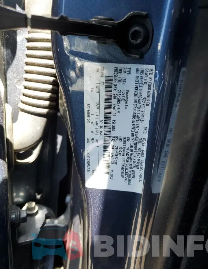 1FADP3H28JL287243 Photo# 13