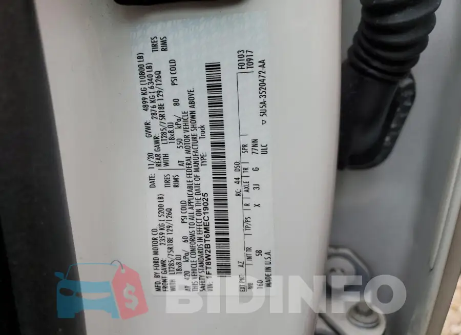 1FT8W2BT6MEC19025 Photo# 12