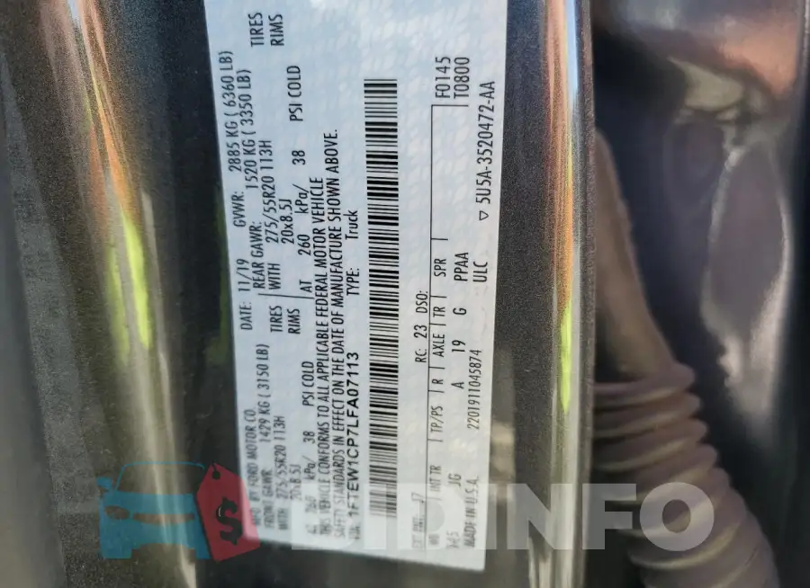 1FTEW1CP7LFA07113 Photo# 12