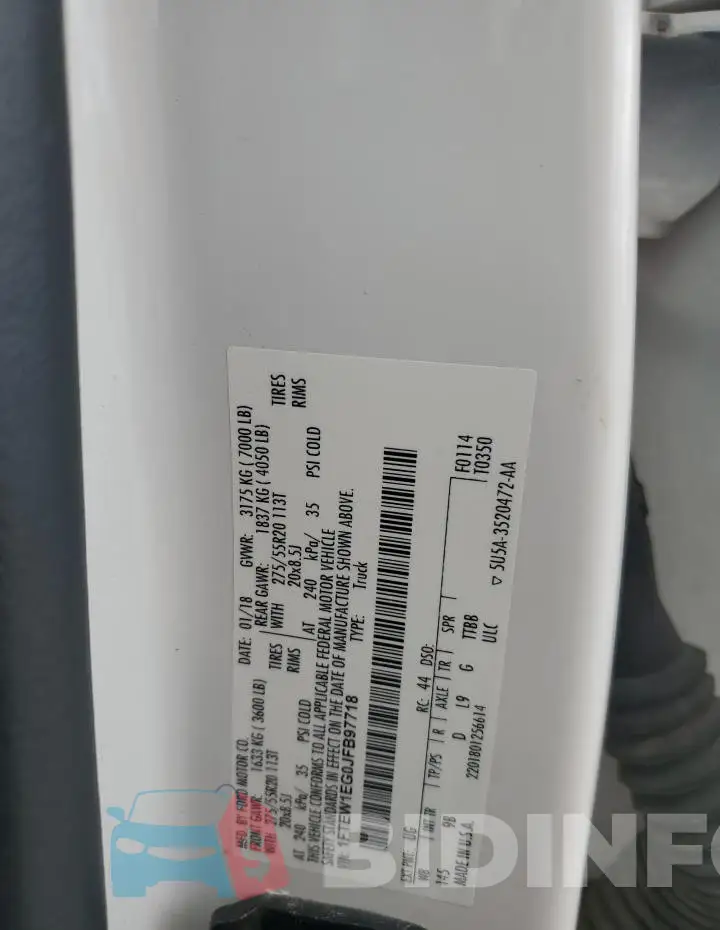 1FTEW1EG0JFB97718 Photo# 13