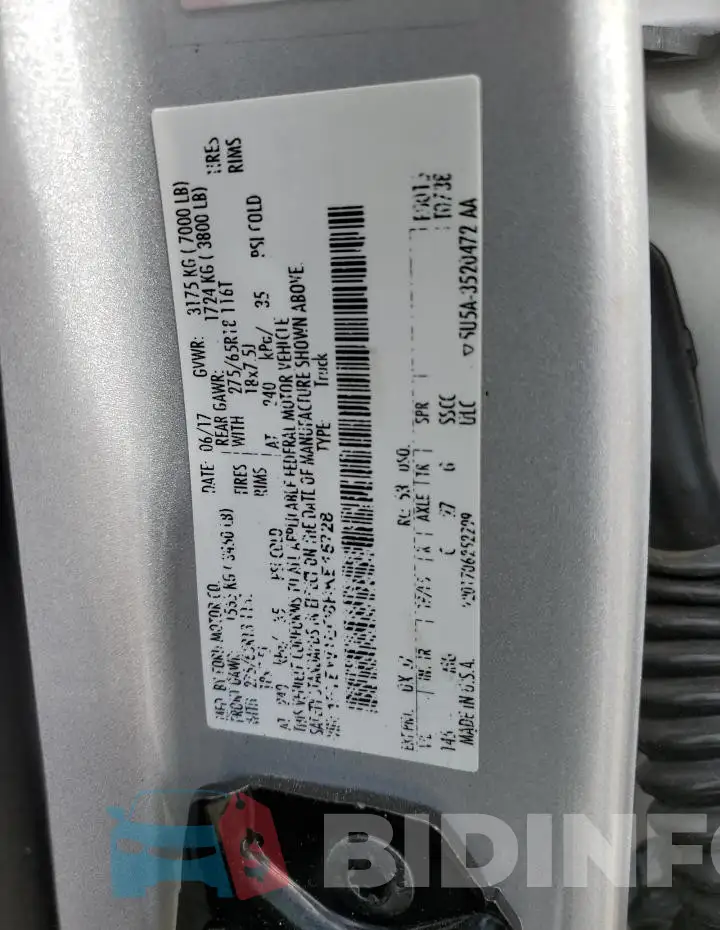 1FTEW1EG8HKE15728 Photo# 12