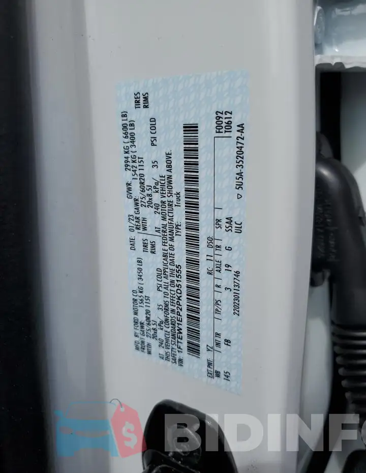 1FTEW1EP2PKD51555 Photo# 12