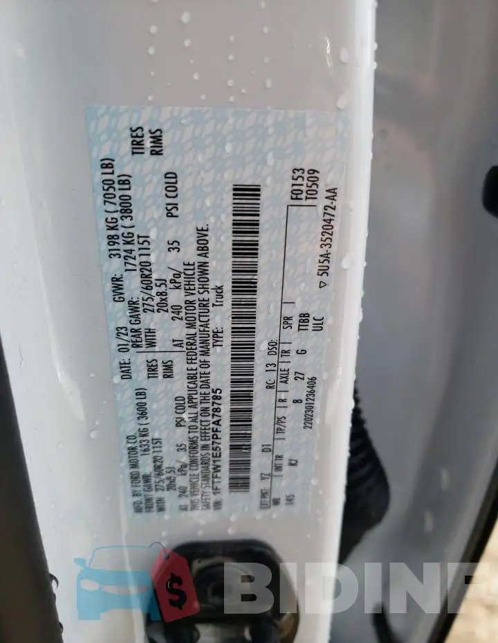 1FTFW1E57PFA78785 Photo# 12