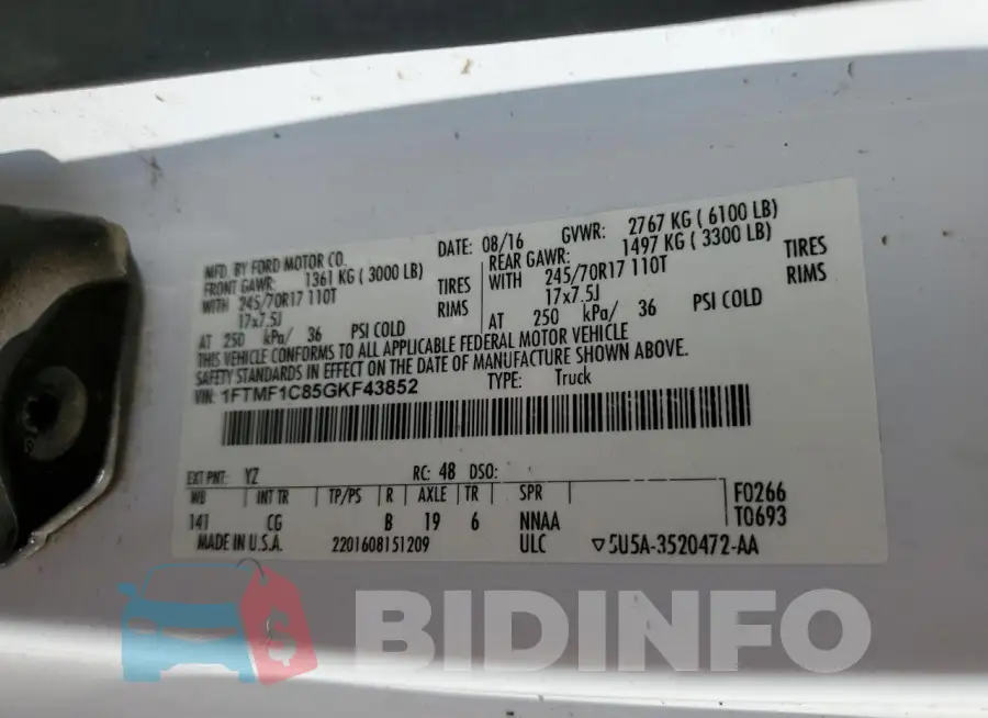1FTMF1C85GKF43852 Photo# 12
